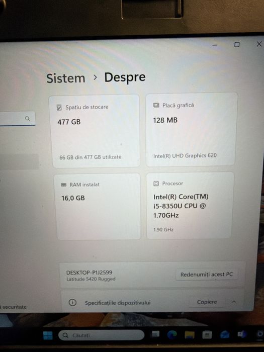 Laptop Dell Latitude 5420 Rugged i5 8gen 16g 512g nvme 14 inch