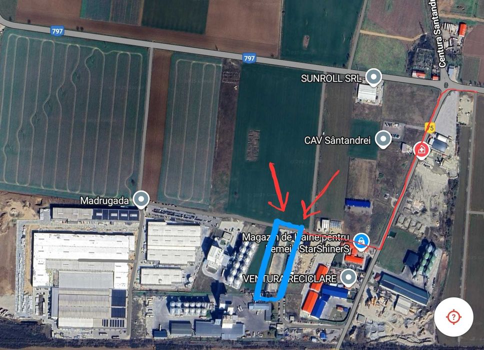 Hala Platforma industriala betonata 4000 mp Santandrei cu Birouri