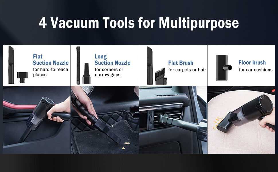 Мощна ръчка акумулаторна прахосмукачка с комплект накрайници  WHJC