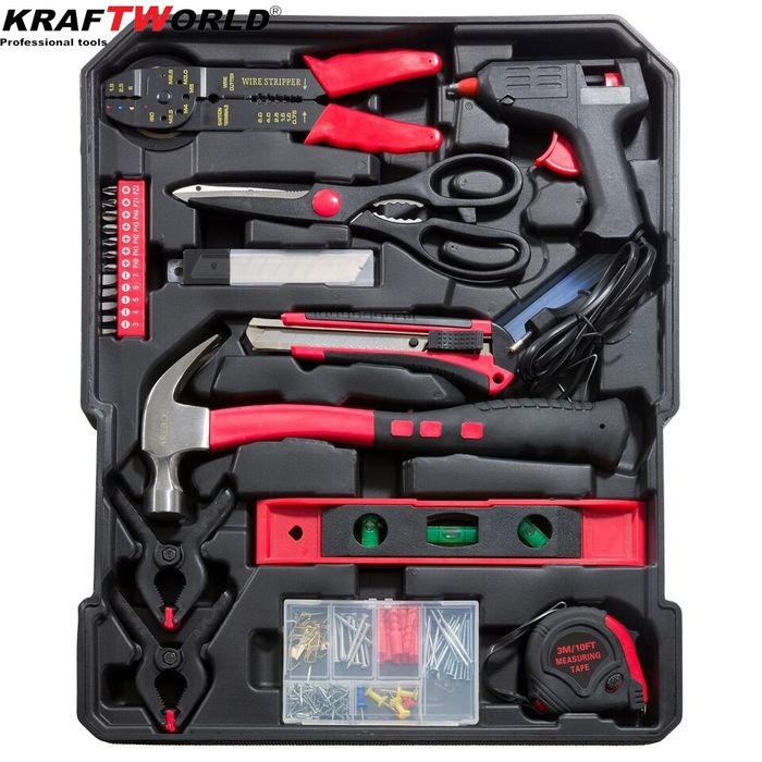 Куфар с инструменти 1200 части KraftWorld -ключове,тресчотка, клещи