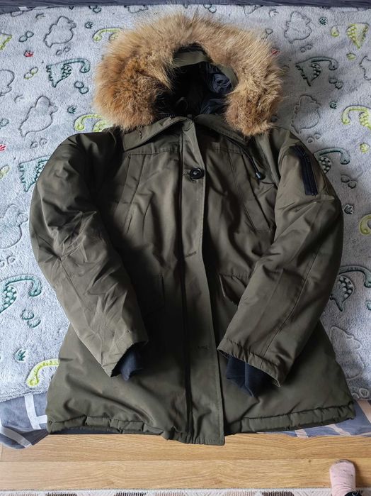 Дебело зимно яке зелено с пух