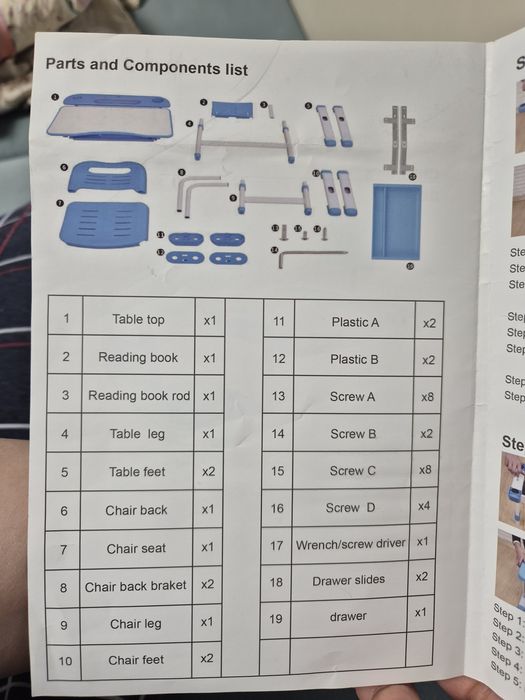 Сабақ оқуға арналған үстел