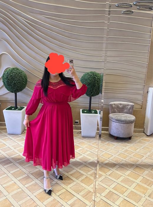 Malinoviy svet shifon kuylak judayam chiroyli. 700min sum