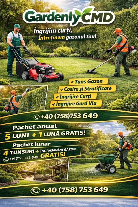 Abonamente ingrijire gradini 4 luni+1 gratuit !