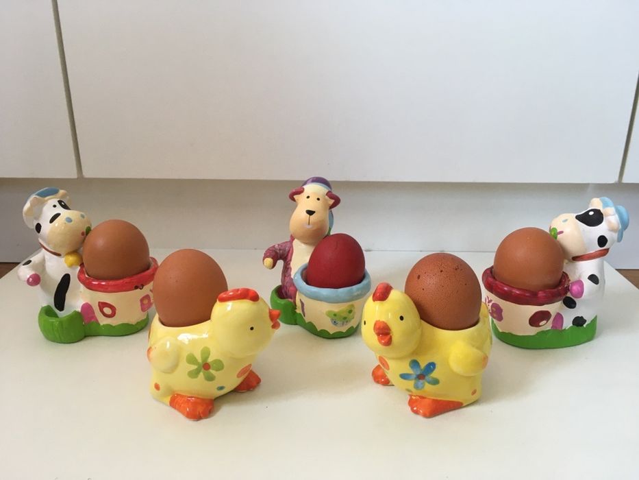 5бр винтидж поставки за яйца животни солница wc тоалетна чиния