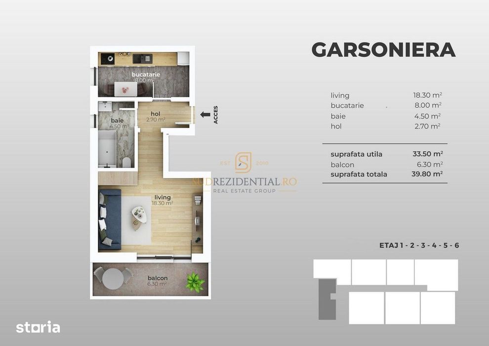 Garsoniera noua in bloc finalizat, zona ideala - Grand Arena Mall