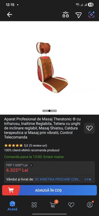 Se vinde scaun de masaj.