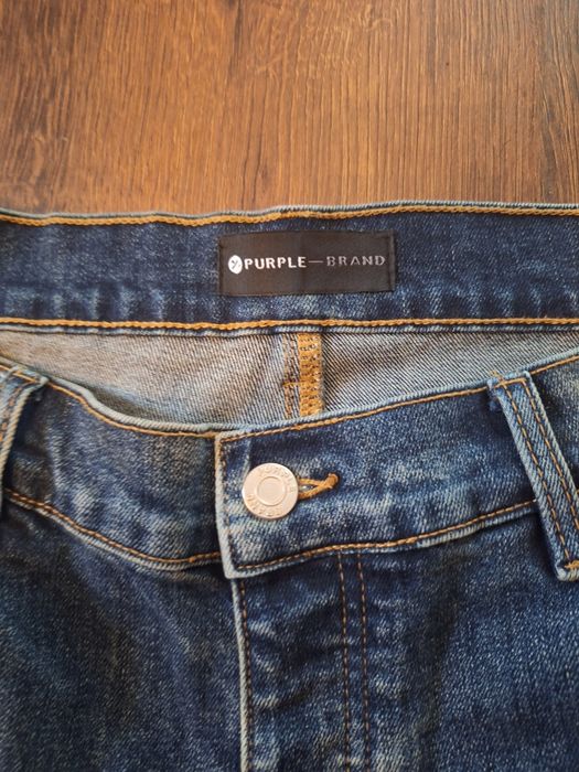 Purpe jeans albaștri