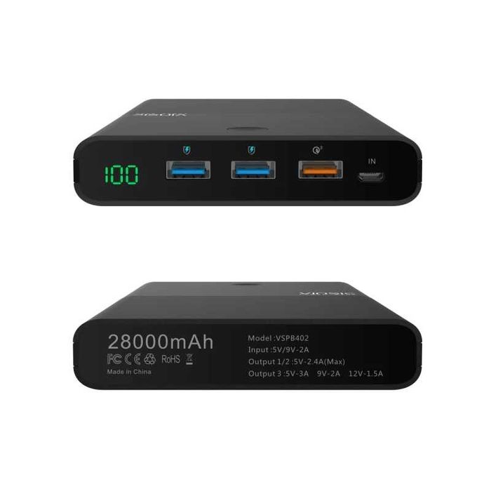 Аккумулятор (Power Bank) Vinsic VSPB402 Quick Charge (28000mAh)