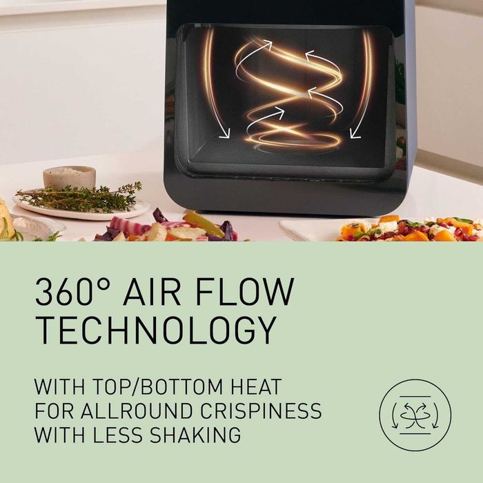 Air Fryer с Пара Panasonic 6L Gentle Steam Двоен нагревател & Прозорец