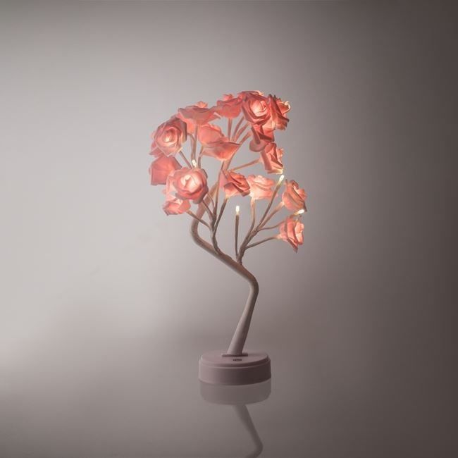 Светещо деко дръвче с рози