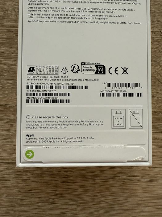 iphone 16e 256 GB SIGILAT