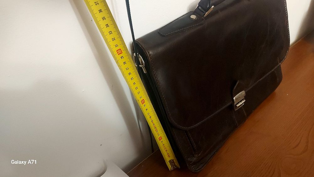 Geantă, piele, de firmă italienească