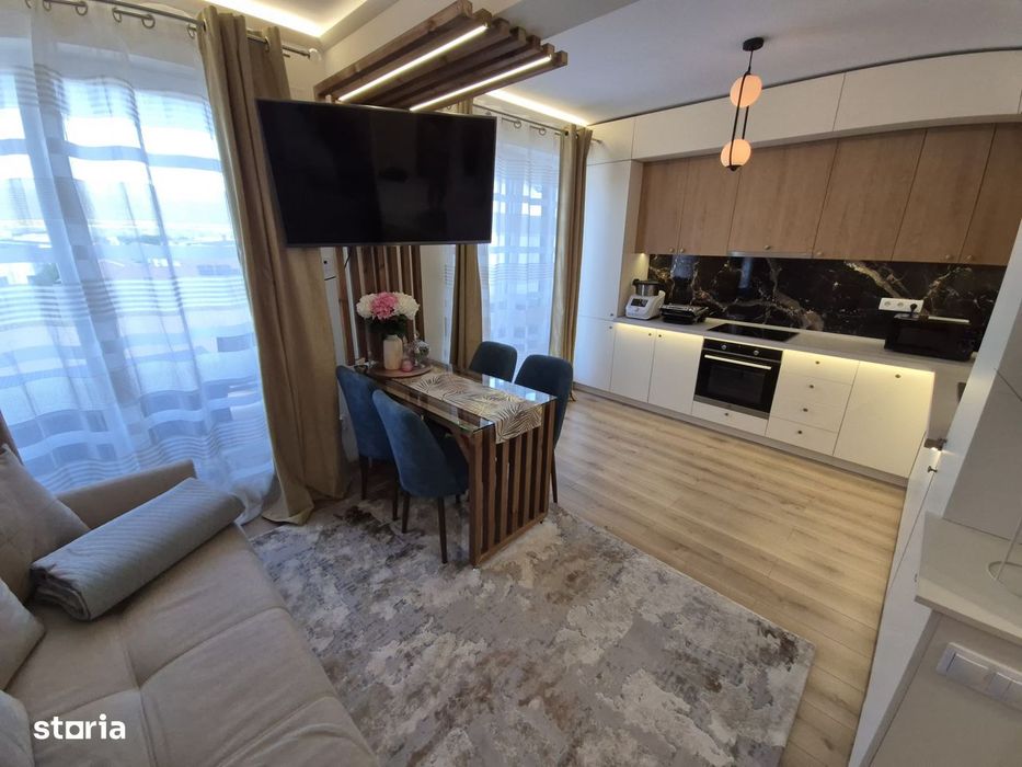 Apartament modern/ 2camere/ bloc nou/ balcon 12mp/ zona Terra