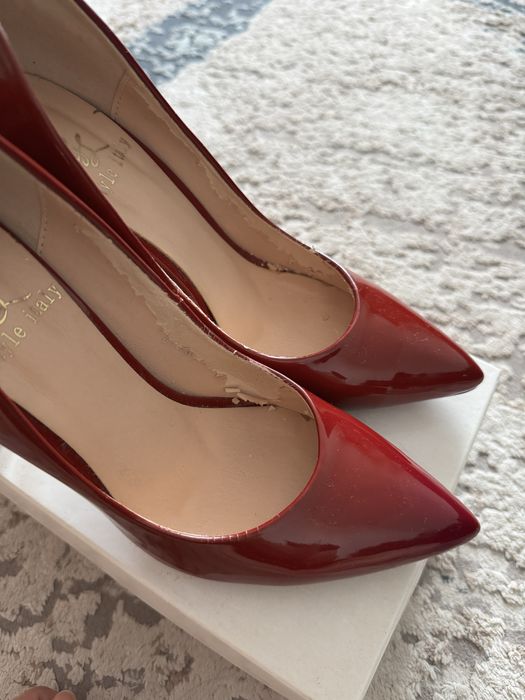 Туфли бордовые женские