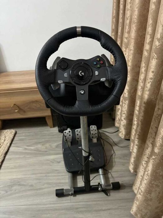 Pachet complet Sim Racing: Volan Logitech G920 + Shifter Custom + Frână de mână USB + Wheel Stand