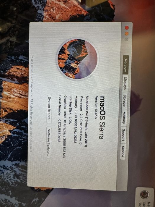 laptop macbook pro late 2011 intel core i5