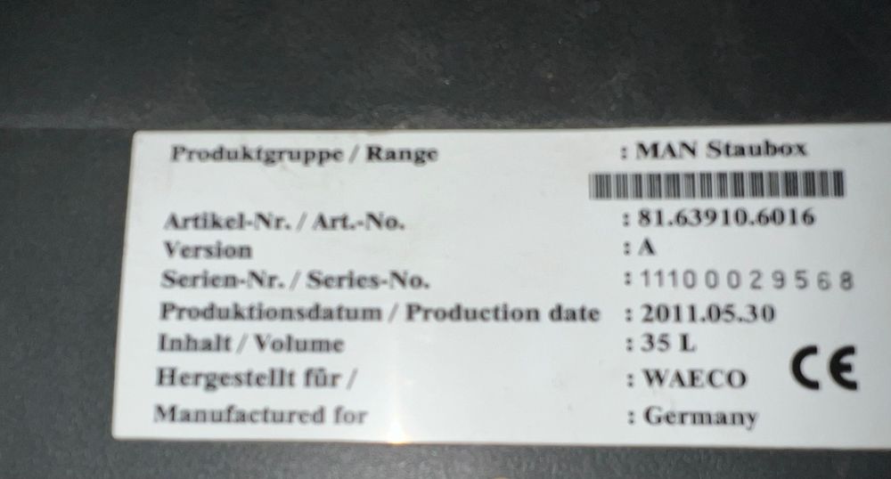 Хладилна кутия за кабина MAN