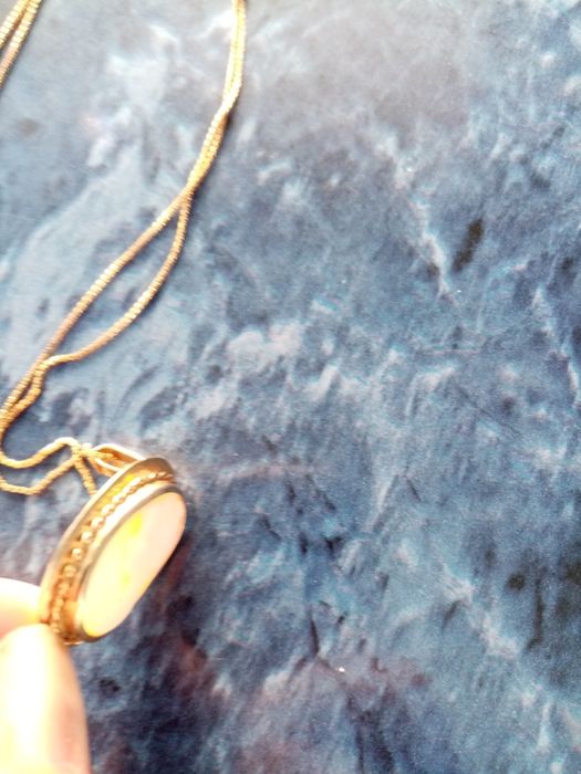 Set vintage:inel, lanț și medalion camee, aur Suedia 18 karate