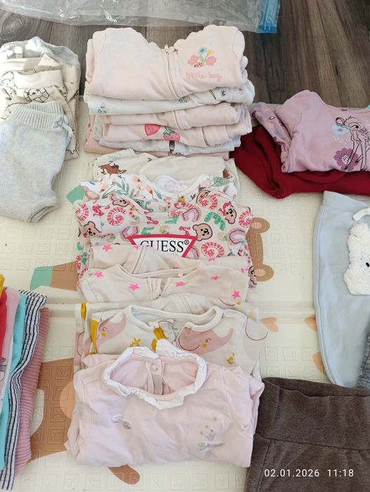 Lot haine bebeluși fetiță 3-6 luni măsura 68 iarna/primavara