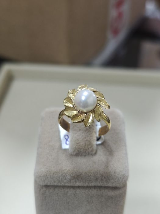 Inel cu perla aur 18k 3.75gr (r)