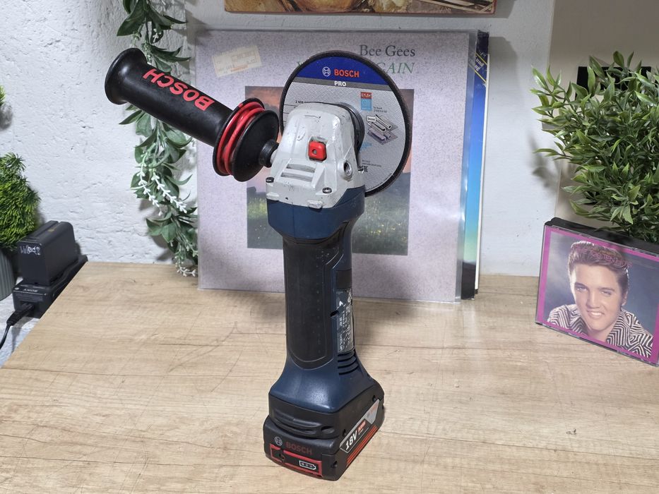 Flex BOSCH GWS 18-125 v-li, 18v, acumulator 5 ah, profesional