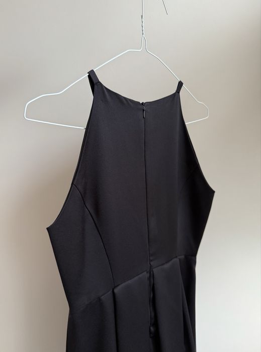 Миди черна рокля с дантела - размер S/M