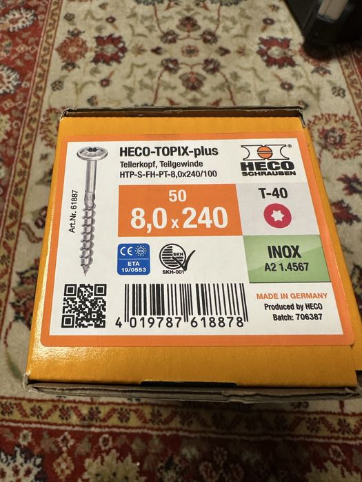 Heco Topix Plus 8x240 Rostfrei, nou sigilat