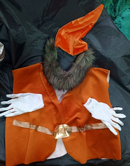 Гном. Жилет, колпак с бородой, перчатки, орудие