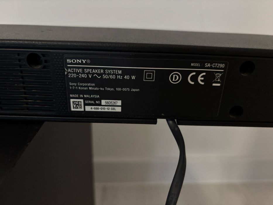 Sony soundbar si subwoofer CT290