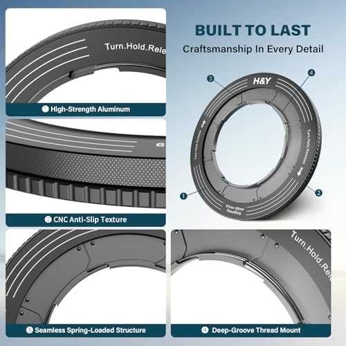 Нов Регулируем адаптерен пръстен H&Y RevoRing 37-49мм 52мм фотоапарат
