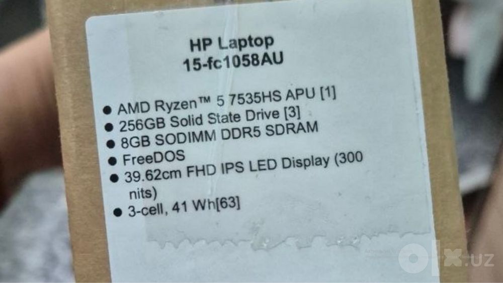 Notebook HP 15-fc1058AU
