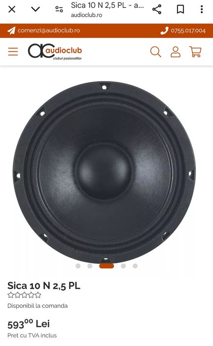 Difuzoare 10 inch Sica