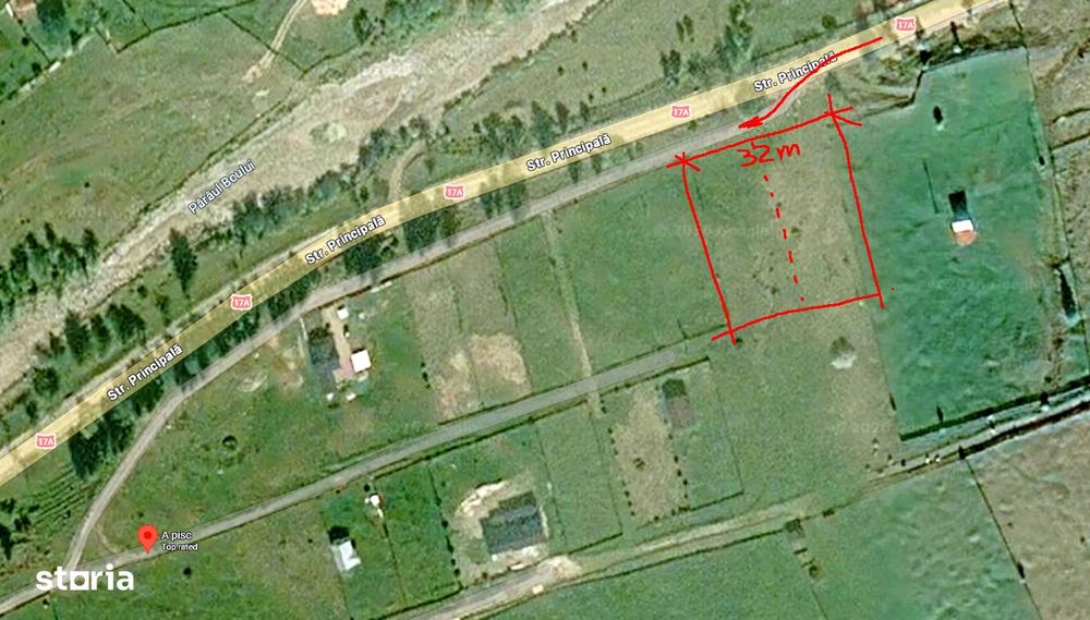TEREN INTRAVILAN 2000 mp – 32 m la drum – Acces DN17A, BUCOVINA!