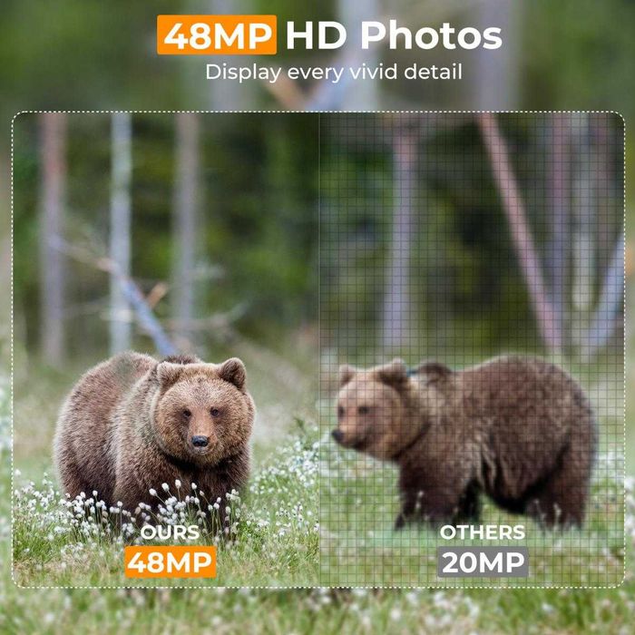 K&F Concept 48MP 4K Ловна камера с 120 градуса обхват и нощно виждане