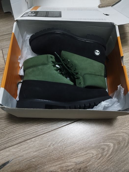 Ботинки Timberland 6 inch premium black w green
