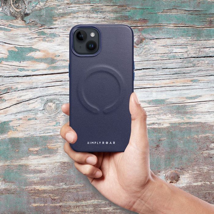 Roar Leather Mag Case кожен кейс за iPhone, син