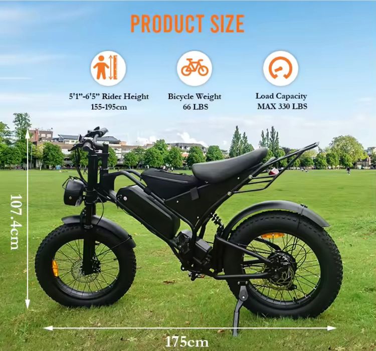 Гибридный электровелосипед Skillmax Fat Bike 48V 15Ah до 160 км