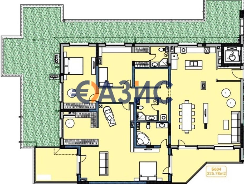 Четиристаен апартамент на първа линия комплекс Valencia Gardens, 325