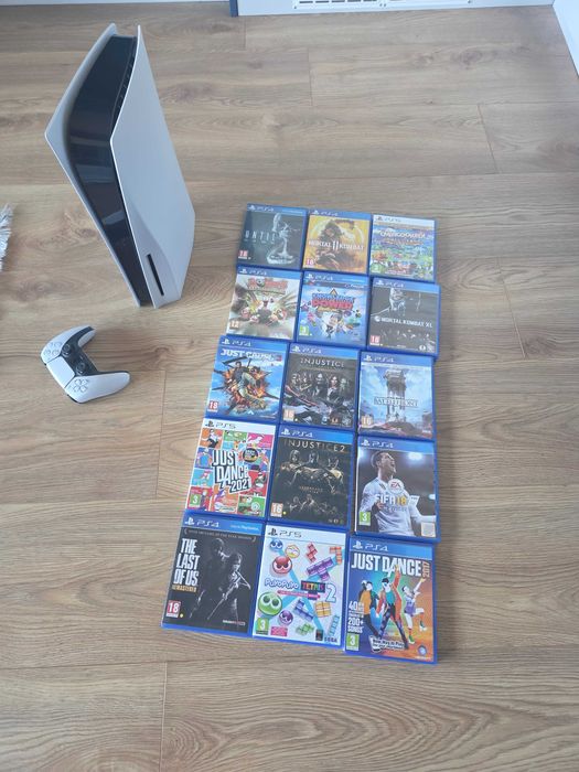 PlayStation 5 PS5 Disc Edition + controller DualSense + 15 jocuri
