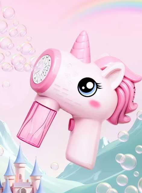 Pistol Baloane de Sapun cu Rezervor Pompieri/Politie/Unicorn/Betoniera