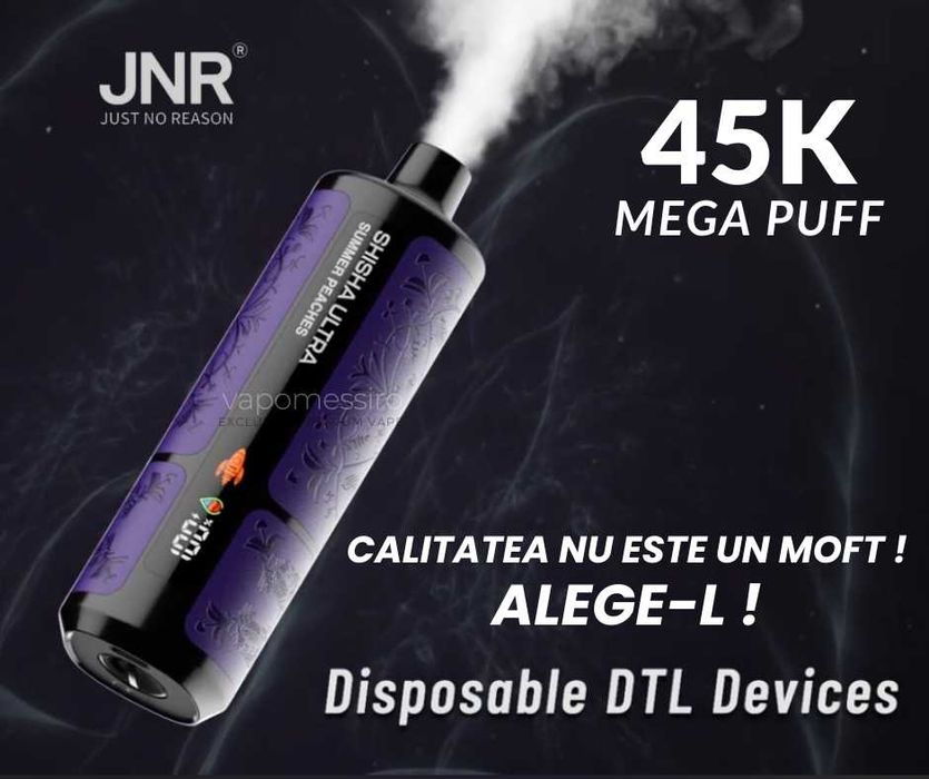 Pachet Exclusiv Vape SHISHA JNR ULTRA 45k puffuri magice !