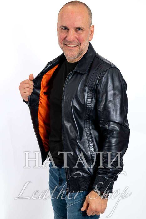 Кожен бомбър Лео