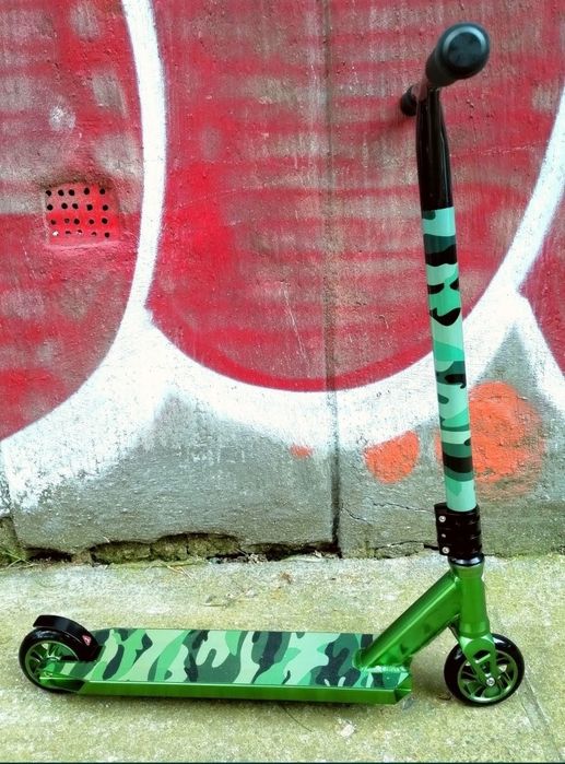 Trotineta/ freestyle/ scheme/100Kg/Roti 110mm/aluminiu/camuflaj/ armata/ army/NOU