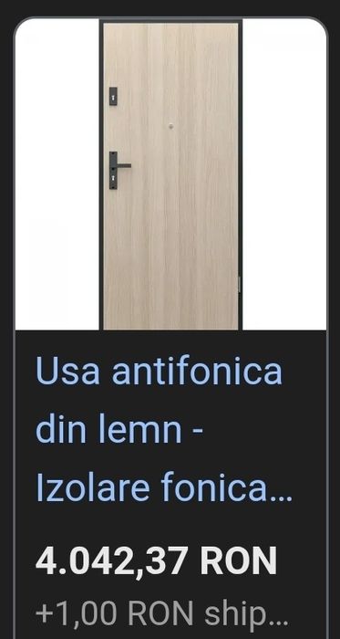 Usi interior din lemn antifonate