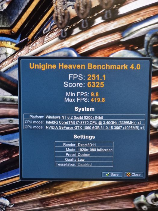 Геймърски Компютър/I7 3770/16GB RAM/SSD-512GB/GTX 1060 6GB