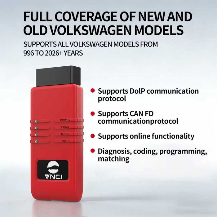 2026 VNCI VAS 6154B VW/AUDI Supports CAN FD DoIP