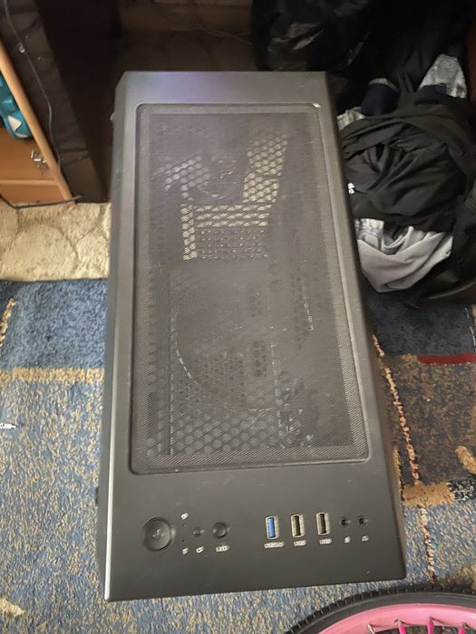 корпус matx mini tower apex tank mini+ (закаленное стекло), black