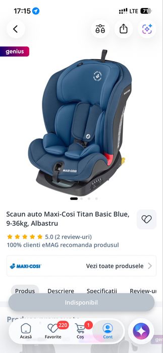Scaun auto Maxi Cosi 9-36kg