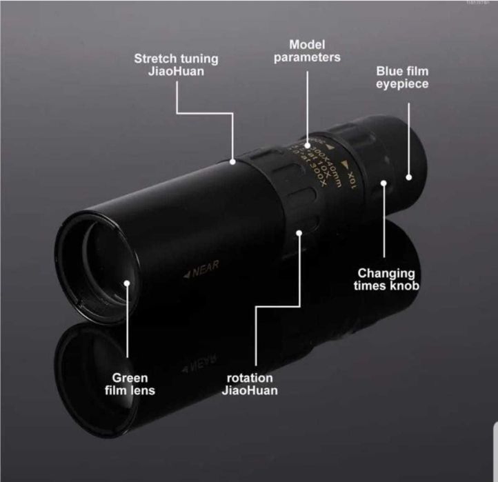 Monoclu Telescop Apexel, zoom 8-24x, 30mm, support pentru telefon